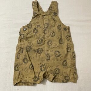 Carters Baby 18‎ Months Lion Print Overalls Shorts Romper